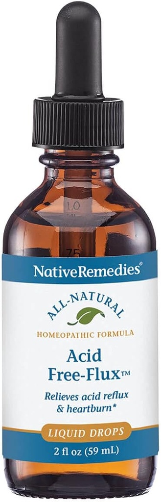 Native Remedies Acid Free-Flux - Φυσικό Ομοιοπαθητικό Remedy Ανακουφίζει Προσωρινά Heartburn, δυσπεψία και δυσφορία Μετά το Φαγητό - 59 mL