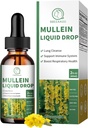 Mullein Drops for Lungs, 16-in-1 Mullein Leaf Extract for Lung Cleanse, αναπνευστική, ανοσία, με Quercetin, Marshmallow, Black Cumin Seed, Elderberry, Mullein Liquid, Non-GMO, 2 Fl Oz