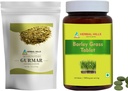 HERBAL HILLS Gurmar Tea Powder και Barley Grass Tablets Συσκευασία 2 Combo