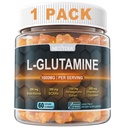 L-Glutamine 1000mg Gummies για γυναίκες & άνδρες με Βήτα-Αλανίνη, BCAAs, Μαγνήσιο Γλυκινικό, Κάλιο & Ashwagandha 