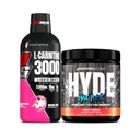 ProSupps L-Carnitine 3000 Liquid Shots & Hyde Max Pump Pre-Workout Bundle | Stimulant Free Liquid Shots (Dragon Fruit) & Pre-Workout Energy Powdered Drink (Fruit Punch)