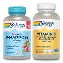 SOLARAY D-Mannose 1000mg με CranActin Cranberry Extract (150ct) και Βιταμίνη C 1000mg με Bioflavonoids (250ct) - Ουρολοίμωξη, την υγεία της ουροδόχου κύστης και το ανοσοποιητικό πακέτο στήριξης - Vegan, 60 ημέρες εγγύηση