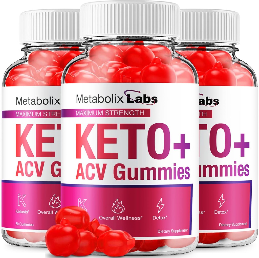 (3 Pack) Metabolix Labs Keto ACV Gummies - Σύνθετη Formula Metabolix Keto Plus Διαχείριση βάρους ACV Gummies Apple Cider Vinebolix ACV Συμπλήρωμα διατροφής Άνδρες (180 Gummies)