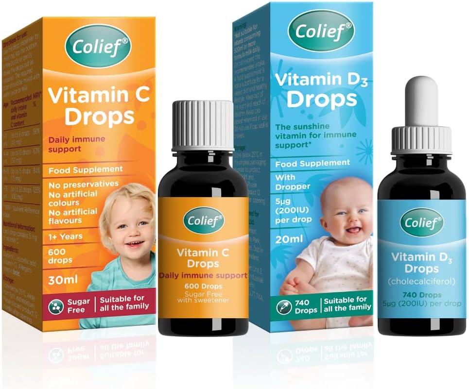 Colief Immune Support Bundle Περιέχει βιταμίνη D 3 σταγόνες 