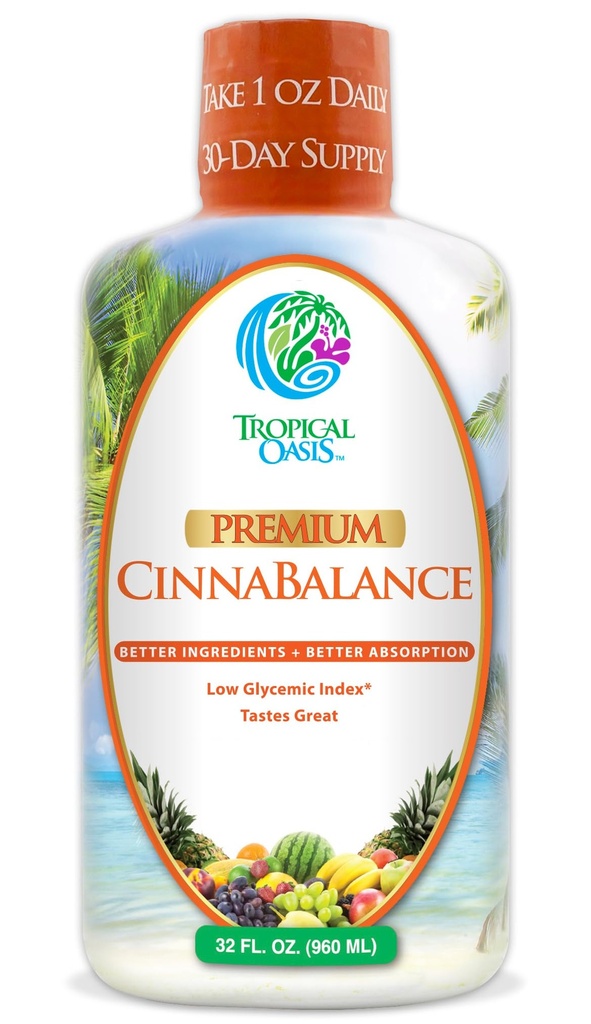 Cinnabalance – Liquid Cinnamon Supplement w/ Cinnamon Bark, Aloe Vera, Ginger Root, Πράσινο Τσάι & Αντιοξειδωτικά - 32 oz, 32 μερίδες