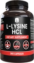 L-Lysine HCl (365 κάψουλες) Δεν Μαγνήσιο ή Ρύζι Fillers, πάντα καθαρό, Εργαστήριο Επαληθευμένο