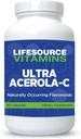 LifeSource Vitamins - Ultra Acerola- C - Acerola Berry Powder 1500 mg - 90 Κάψουλες - 500 mg βιταμίνης C ανά υπηρεσία