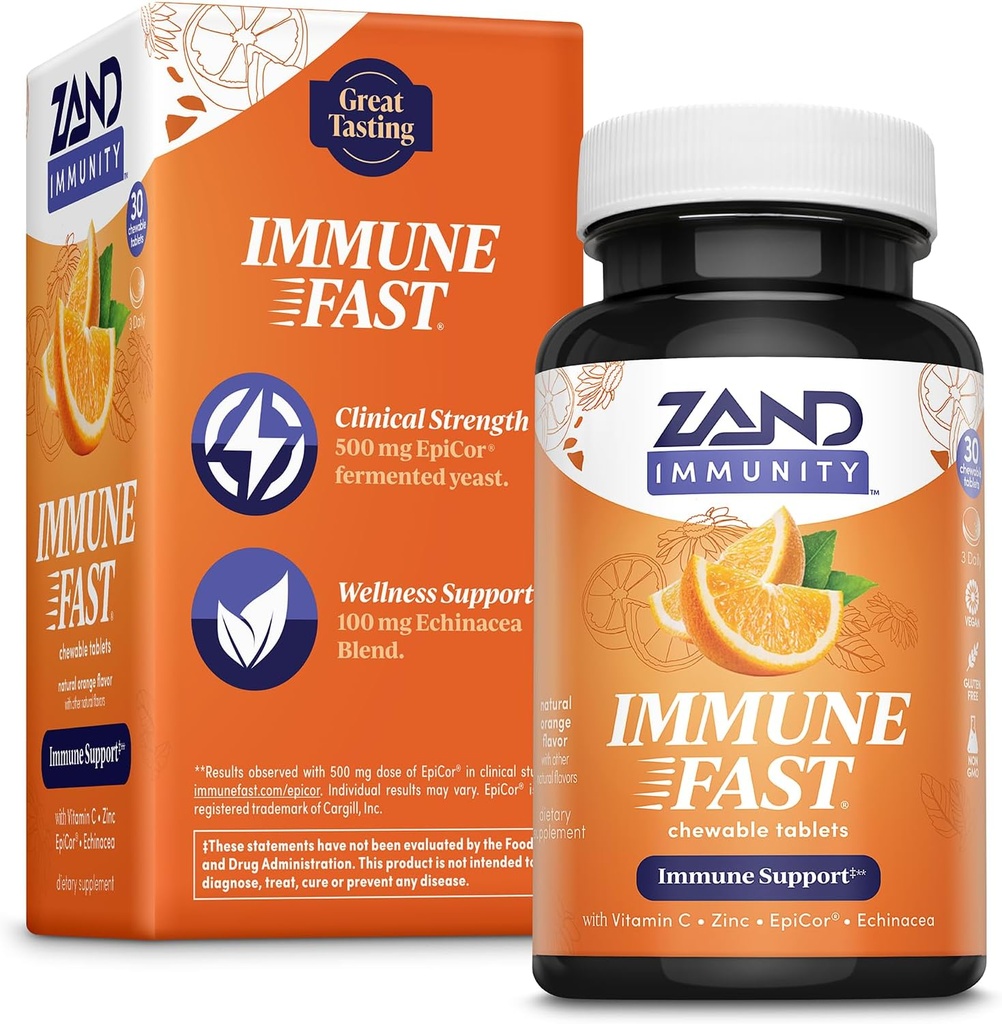 Zand Immune Fast Zesty Orange Chews 