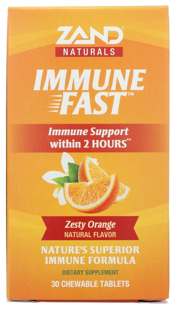 Zand Immune Fast Zesty Orange Chews 