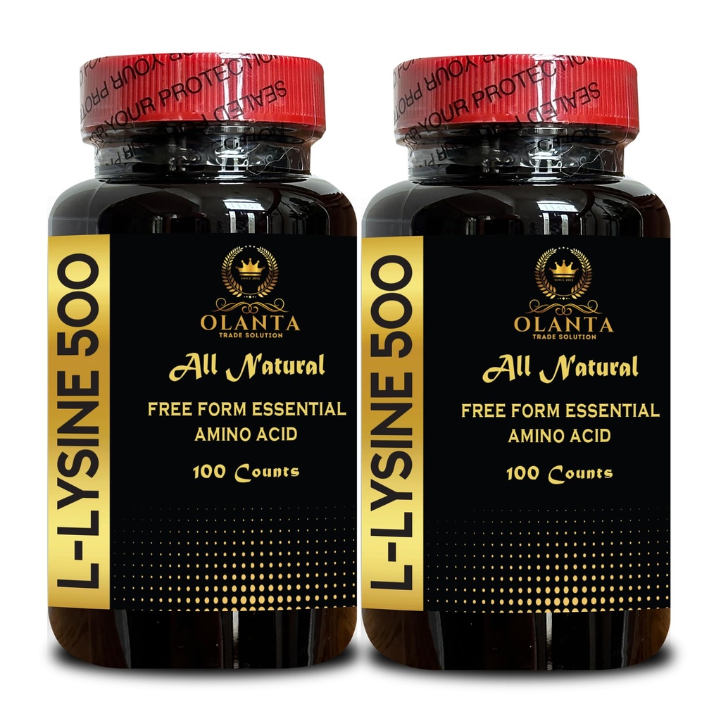 Λ-ΛΥΣΙΝΗ 500 - L-Lysine 500mg, για την υγιεινή λειτουργία του ανοσοποιητικού, υποστηρίζει σύνθεση κολλαγόνου, χωρίς σόγια, χωρίς γλουτένη, μη GMO, συμπλήρωμα λυσίνης υποστηρίζει υγιή χείλη και στοματικό ιστό - 2 μπουκάλια 200 κόμητες