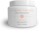 Isagenix Cleanse for Life - Powder Supplement for Cleanse Drink with No Laxatives or Diuretics - Υποστήριξη Μεταβολισμός με Βιταμίνη Β12 & Νιασίνη -Peach Mango -3,4 Oz (16 Servings)