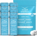 Viter Energy Original νομισματοκοπεία καφεΐνης Wintergreen Flavor 6 Pack και 1/2 Pound Bulk Bag Bundle - 40mg Caffeine, B Βιταμίνες, Χωρίς ζάχαρη, Vegan, Ισχυρό ενισχυτή ενέργειας για εστίαση και εγρήγορση