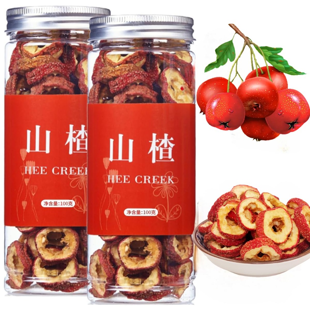Hee Creek hawthorn τσάι με μούρα 山 Seedless Dry Hawthorn Slices 7.06oz / 200g Sun-Dried Hawthorn Slices, Τσάι Έγχυση, Φυσικά Αποξηραμένες φέτες μούρων, 山