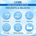 LYJEE Motion Sickness Bands Anti Nausea Wristband for Adult and Kids Morning Sickness Relief for Agnant Women Acupressure Nausea Relief for Car, Sea, Air Sickness (πράσινη)