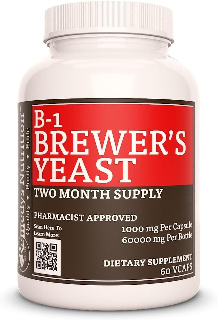 Διατροφική βιταμίνη Β-1 της Remedy με ζυθοποιούς Yeast 