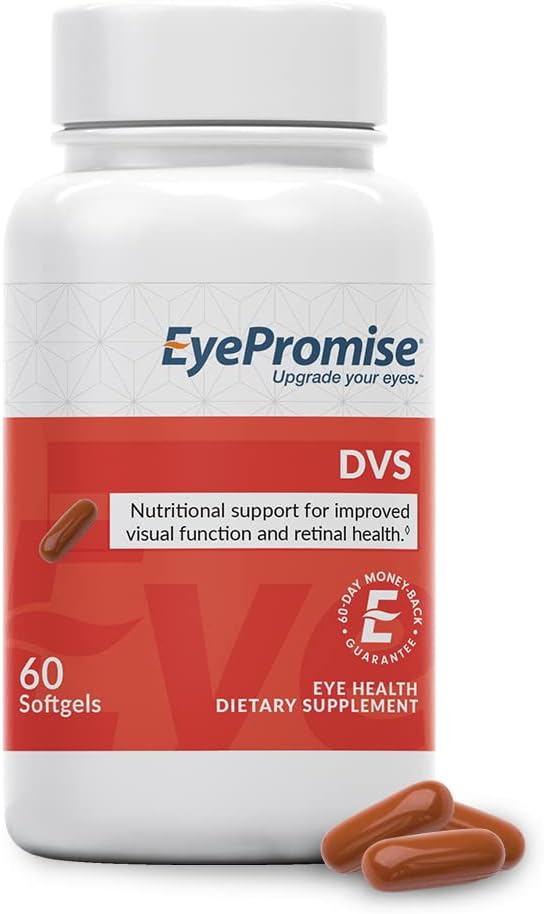 EyePromise DVS Βιταμίνη ματιών - 60 Softgels, 30-Day Supply - Συμπλήρωμα ματιών με Zeaxanthin και Lutein για υποστήριξη αμφιβληστροειδούς & βελτιωμένη οπτική λειτουργία