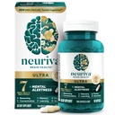 NEURIVA Ultra Decaffeinated Clinically Tested Nootropic Brain Supplement for Mental Alertness, Memory, Focus & Concentration, Cognivive, Neurofactor, Phosphatidylserine, Vitamins B6 B12, 60 Κάψουλες