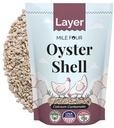 Mile Four Oyster Shell για Κοτόπουλα - Συμπλήρωμα ασβεστίου για Κοτόπουλα, 100% Φυσικό Ασβεστόλιθο Ασβέστιο Ανθρακικό, Ισχυρό Αβγό & Οστό Booster, 4 lbs