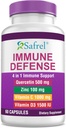 Safrel Strong Immune Support, Quercetin 500 mg, Ψευδάργυρος Picolinate100 mg, VitamatiC 1000 mg, Βιταμίνη D3 1000 IU, 60 κάψουλες, 1 μήνας προσφοράς 