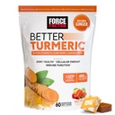 FORCE FACTOR Better Turmeric Supplement 400mg με Black Pepper & Ginger, Extra Strength Joint Support, Superior Απορρόφηση, όπως Turmeric Gummies, Fruit Splash, 60 Turmeric Chews