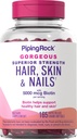 Piping Rock Hair Skin and Nails Vitamins for Women and Men | 165 Softgels | 5000 mcg of Biotin Extra Strength | with Argan and Coconut Oil | Non-GMO, Gluten Free Supplement
