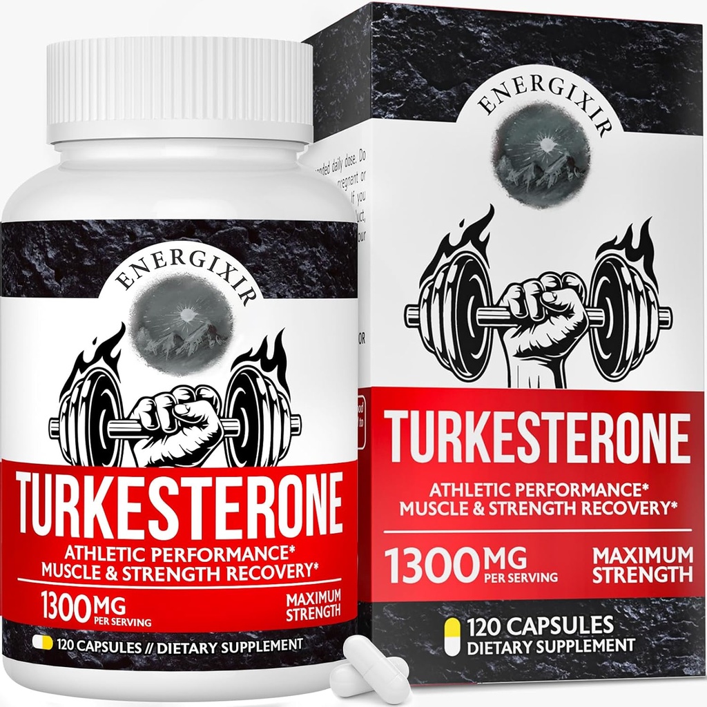 78.000mg Testosterone συμπλήρωμα για άνδρες, Max καθαρότητα 95% Turkesterone, Testosterone Booster για περισσότερη ενέργεια, δύναμη, Stamina, αντοχή, απόδοση, μυϊκή ανάπτυξη & ανάκτηση - 60 ημέρες προσφοράς (120ct)