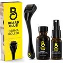 The Beard Club Derma Roller, Growth Oil & Cleansing Spray for Face, Body and Scalp - Μικροανάγκη για άνδρες και γυναίκες με 540 μικροβελόνες τιτανίου