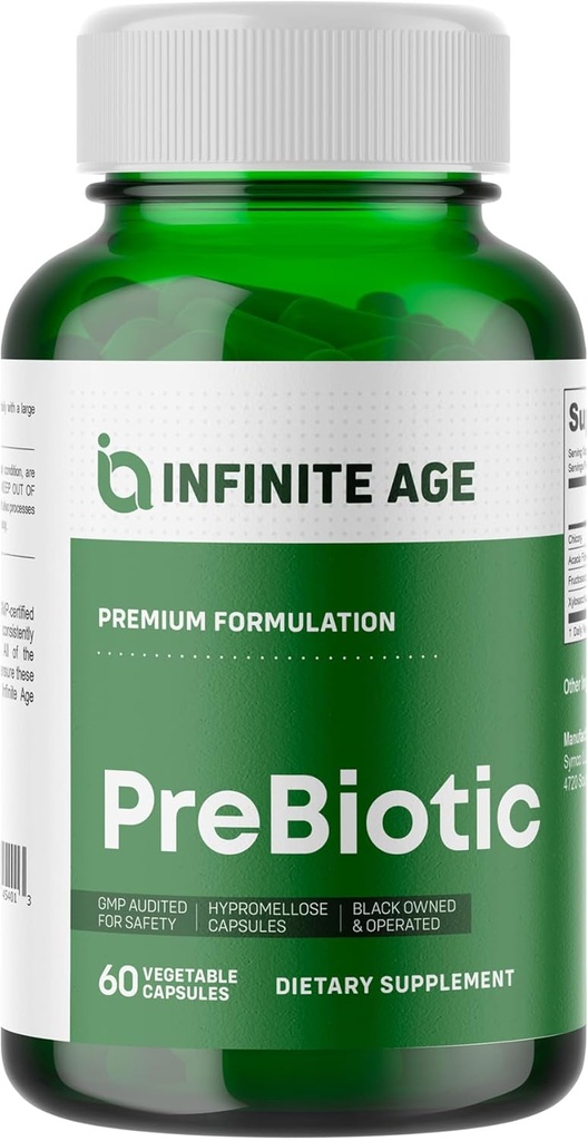 Προκαταρκτικές κάψουλες, 60 Count - Premium FOS Pre-biotic Fiber συμπλήρωμα με Chicory και Acacia - Digestive Health for Men Women