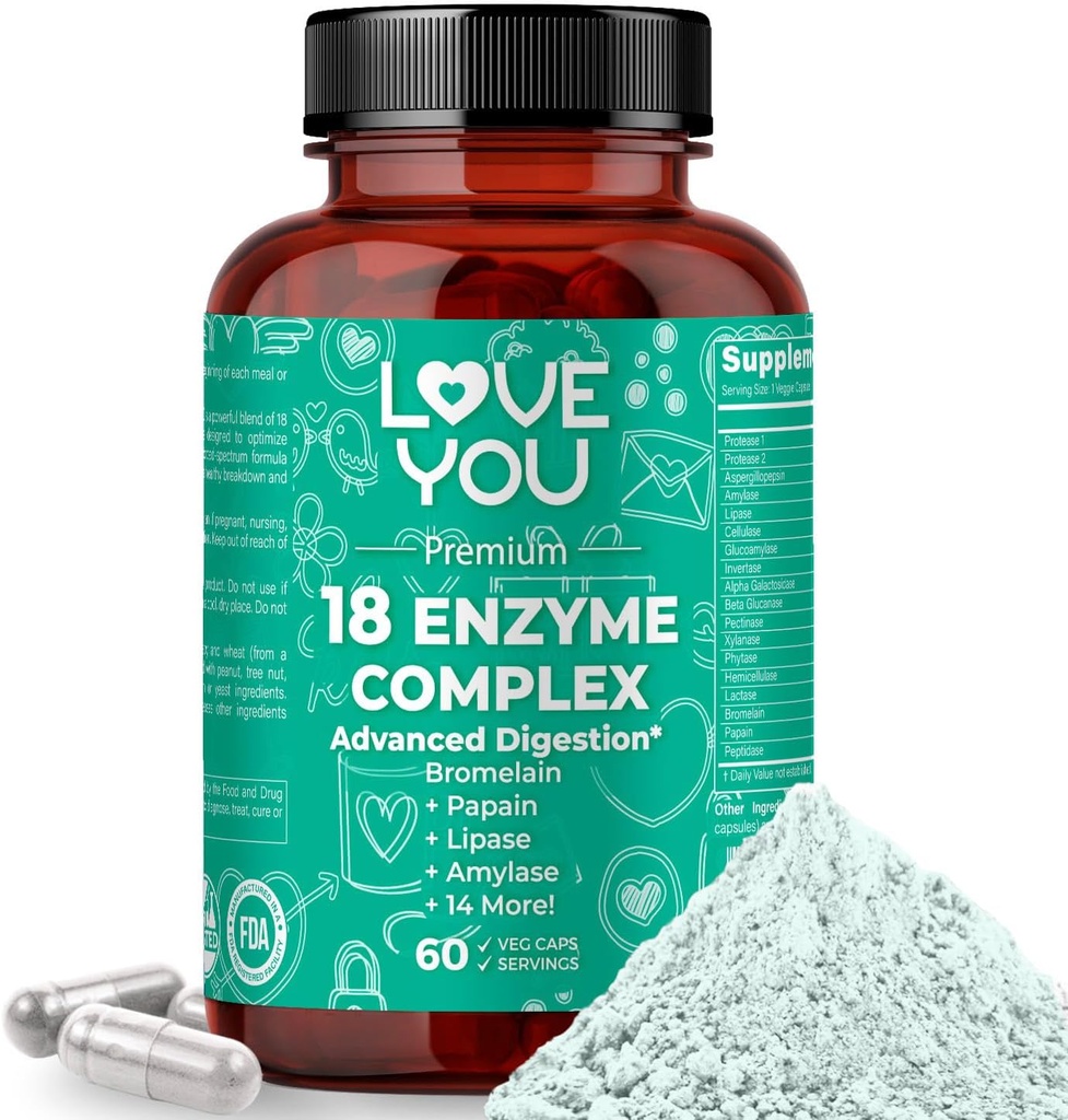Love You 18 Enzyme Complex – Φυτικά Digestive Ένζυμα για γυναίκες & άνδρες 
