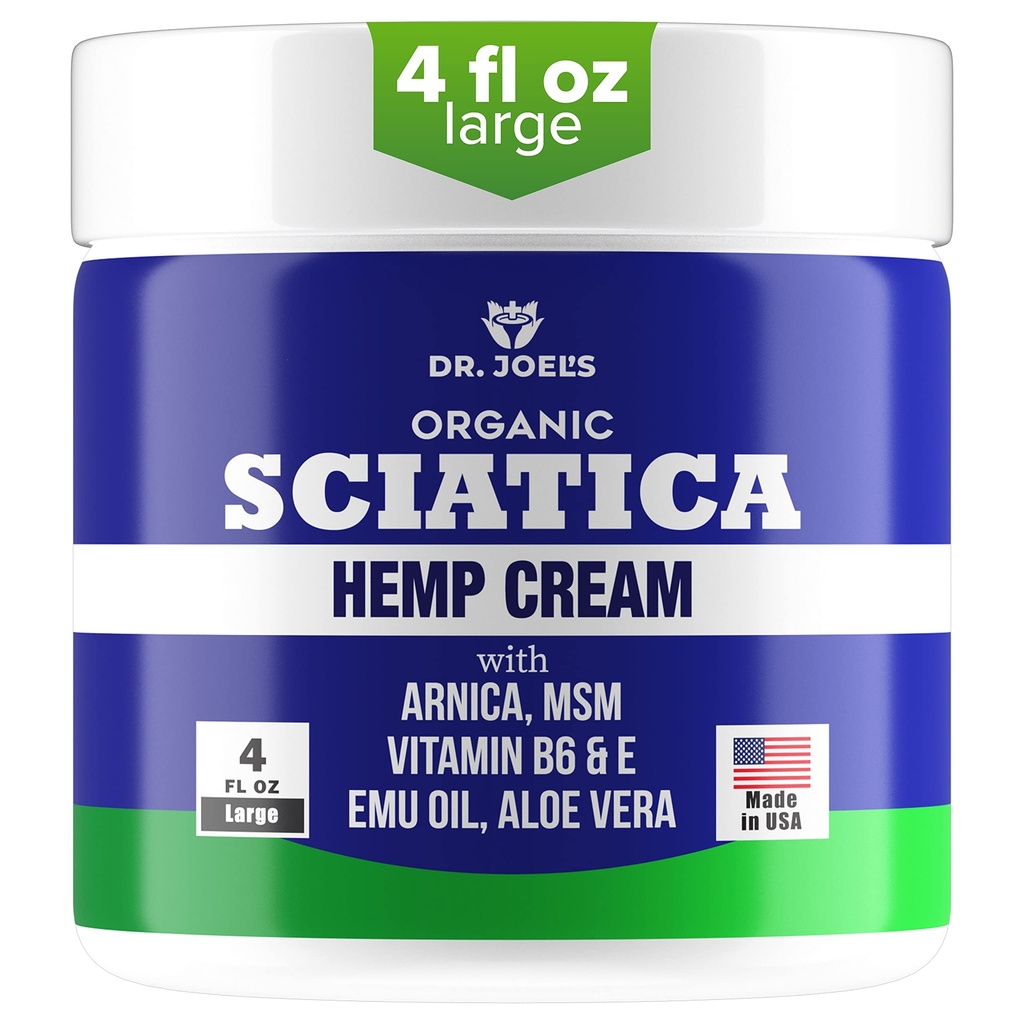 Sciatica Cream - Premium Sciatica Cream - Γρήγορη Απορρόφηση & Μέγιστη Ανακούφιση - 4 oz Μεγάλη Συσκευασία Αξίας - Κατασκευάζεται στις ΗΠΑ