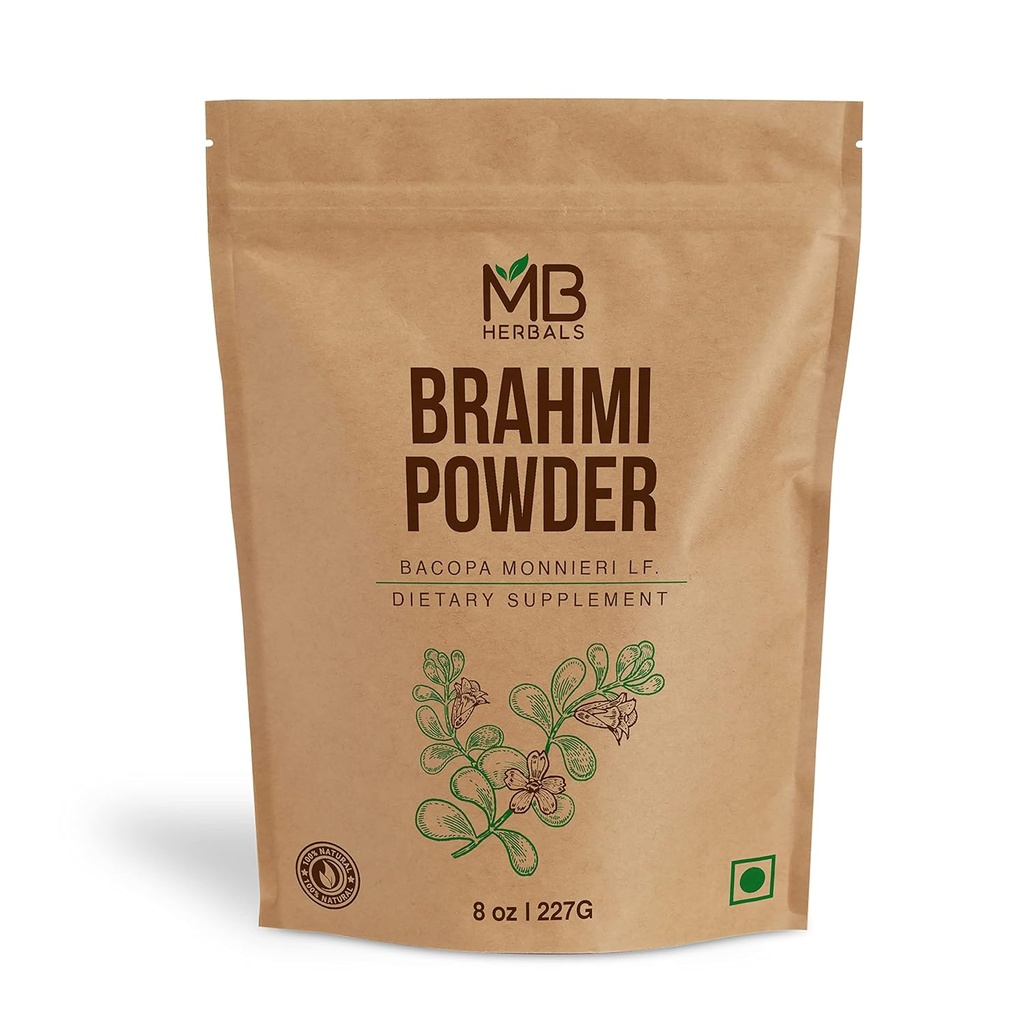 MB Herbals Pure Brahmi Powder 8 oz 