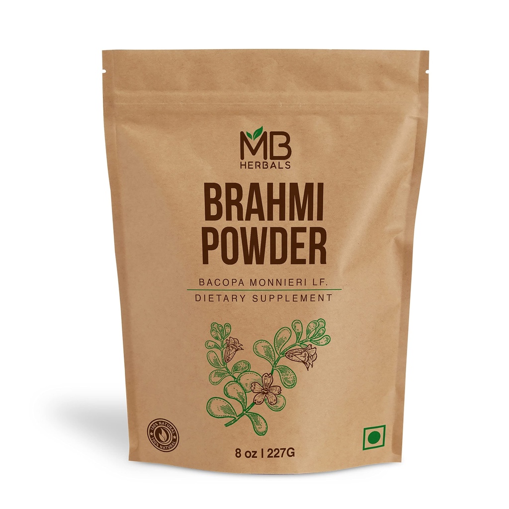 MB Herbals Pure Brahmi Powder 8 oz 
