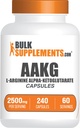 BulkSupplements.com Κάψουλες AAKG - L-Αργινίνη συμπλήρωμα, Nitric Oxide συμπλήρωμα - Χωρίς γλουτένη, 4 κάψουλες ανά υπηρεσία, 240 Count (Pack of 1)