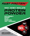 Whey Isolate Protein Powder Unflavored - 30g Protein Powder - Kosher, Halal, Keto, Clean Label, Fast Protein - 2LB 30 Μερίδες