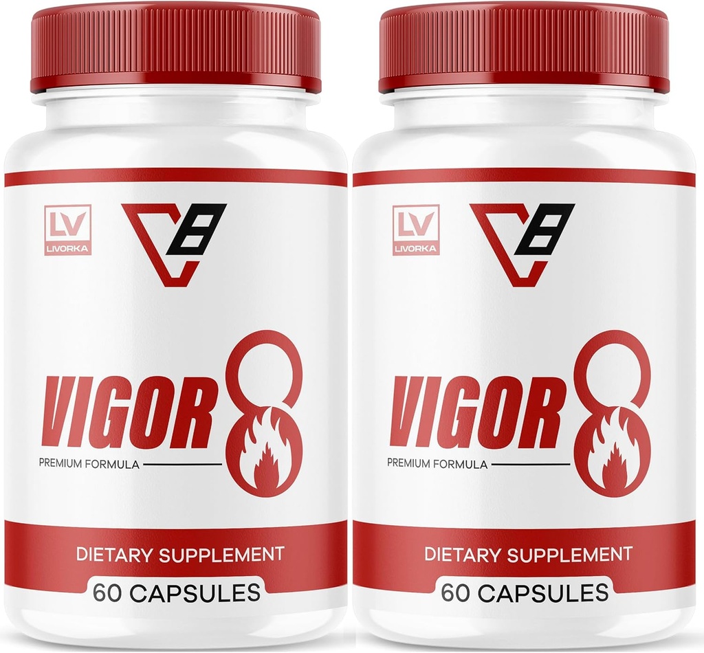 LIVORKA Vigor 8 Premium Formula για τους άνδρες, συμπλήρωμα υποστήριξης για τους άνδρες - 120 κάψουλες (2 Μήνες προσφοράς) - Συσκευασία των 2