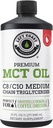 100% λάδι καρύδας MCT Υγρό - MCT Oil C8 C10 για διαρκή ψυχική ενέργεια & Focus Υποστήριξη Μεγάλη για smoothies Σαλάτες Καφές & Περισσότερα - Palm Free Vegan Keto & Παλαιοφιλικό 60+ Υπηρεσίες (32 Fl Oz)