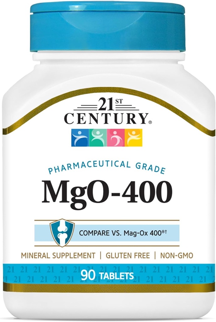 21ος αιώνας mgO 400 mg δισκία, 90 Count, Ποικιλία
