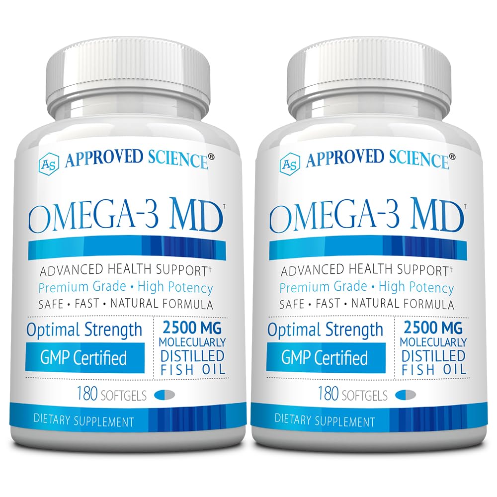 Omega-3MD - Fish Oil EPA & DHA - Βελτίωση της Γνωστικής Υγείας - 2 μπουκάλια - 6 μήνες προσφοράς