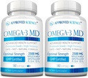 Omega-3MD - Fish Oil EPA & DHA - Βελτίωση της Γνωστικής Υγείας - 2 μπουκάλια - 6 μήνες προσφοράς