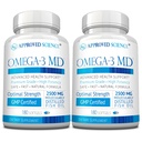 Omega-3MD - Fish Oil EPA & DHA - Βελτίωση της Γνωστικής Υγείας - 2 μπουκάλια - 6 μήνες προσφοράς