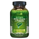 Irwin Naturals Aloe & Triphala Active Cleanse + Probiotics - 60 Liquid Softgels - Φυσικό Diestive Support - Απαλή, Αποτελεσματική Αποτοξίνωση + Αποβολή 2 Μέρη φροντίδας του παχέος εντέρου - Nourish + Ισορροπία