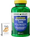 Spring Valley Magnesium 400 mg δισκία οστικής και μυϊκής υγείας, συμπλήρωμα διατροφής, 250 Count Best συμπλήρωμα μαγνησίου για τις γυναίκες, Pastillas de Magnesio para Mujer Bundle με 45 διαβήτη Αποκωδικοποιημένο Lual