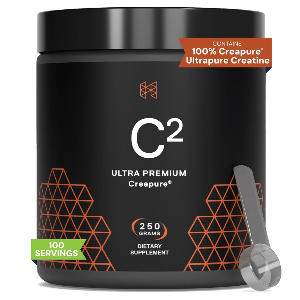 HPN C2 Creatine Monohydrate for Performance, Recovery, Strength, Working Out, Vegan, Non-GMO, Dairy and Soy Free, Independently tested, Ultrapure Premium Creapure (100 Services)