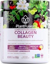 PlantFusion Vegan Collagen Beauty - Vegan Collagen Powder for Women - Δέρμα μαλλιών και νύχια Βιταμίνες - Χωρίς γλουτένη, μη-GMO, μη-Dairy (Strawberry Λεμονάδα 18 Σερβίρει)