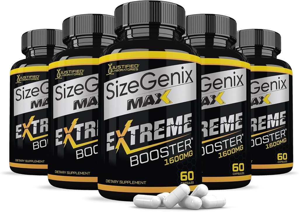 (5 πακέτο) Sizegenix Max 1600MG Σύνθετη φόρμουλα υγείας ανδρών 300 κάψουλες