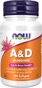 NOW Συμπληρώματα, Βιταμίνη Α & D 10.000/400 IU, Eye Health*, Essential Nutrition, 100 Softgels
