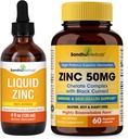 Sandhu Herbals Υγρός ψευδάργυρος σταγόνες 4 Oz & ψευδάργυρος κάψουλες 60 Count Supplement 