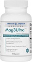 Arthur Andrew Medical, Mag3Ultra Triple Magnesium Supplement, Sucrosomial, Bisglycinate, Taurate για τους μυς, το άγχος, τη διάθεση, τα νεύρα, τα οστά και την υποστήριξη της καρδιάς, 90 κάψουλες