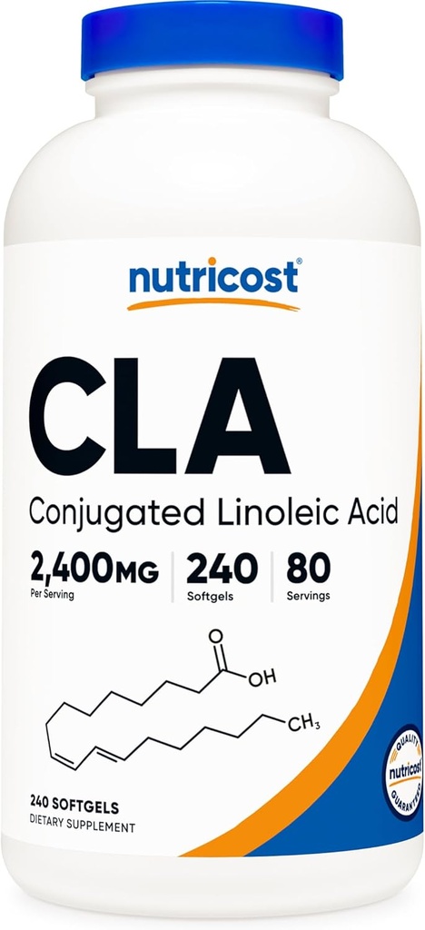 Nutricost CLA (Συγχυμένο Λινελαϊκό οξύ) 800mg, 240 Softgels