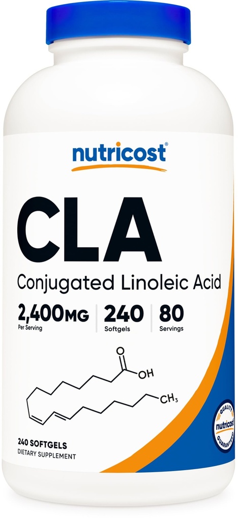 Nutricost CLA (Συγχυμένο Λινελαϊκό οξύ) 800mg, 240 Softgels